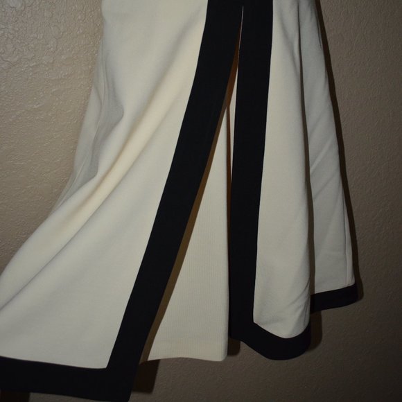 Sz S GUCCI Ivory Viscose Black Contrast Trim Shift Dress - Picture 6 of 8
